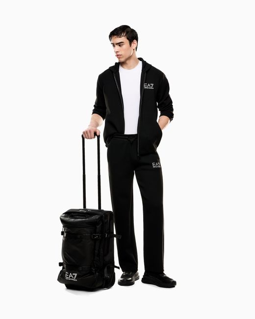 EA7 Black Technical Fabric Cabin Trolley
