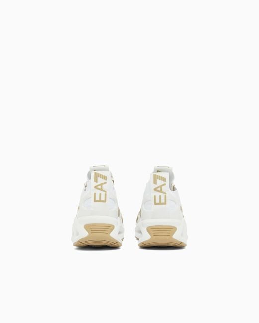 EA7 White Infinity Cage Sneakers