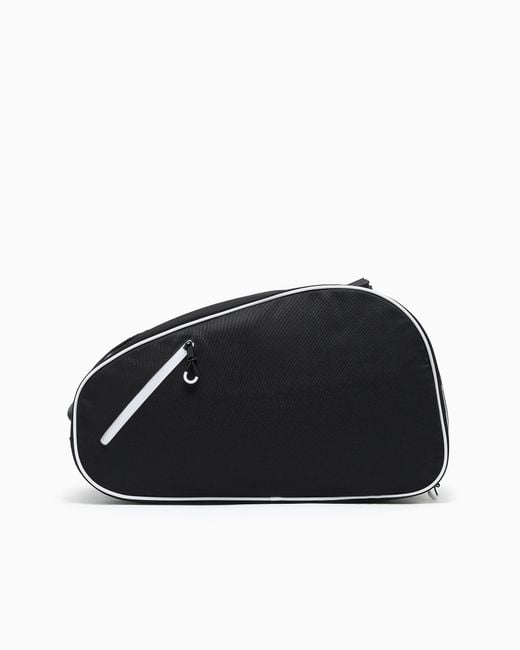 EA7 Black Water-Resistant Backpack With A Shoe Compartment Padel Bag