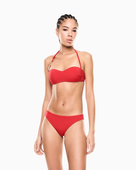 EA7 Red Bandeau Bikini With Logo
