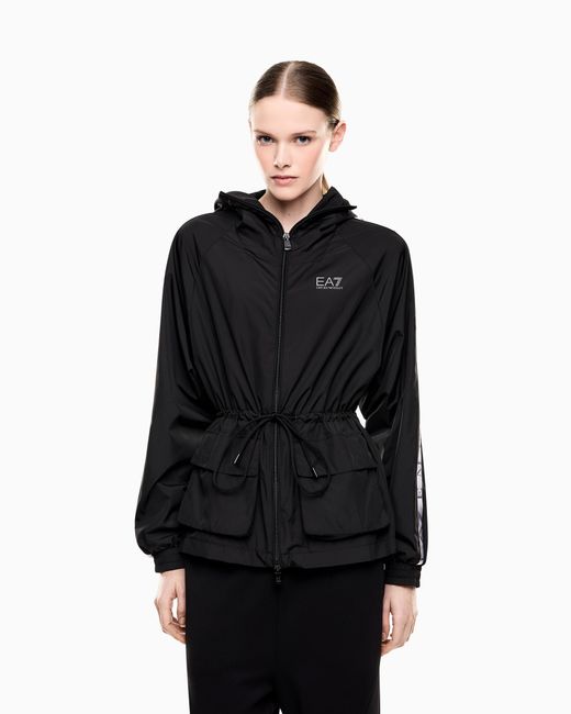 EA7 Black Natural Ventus7 Technical Fabric Jacket