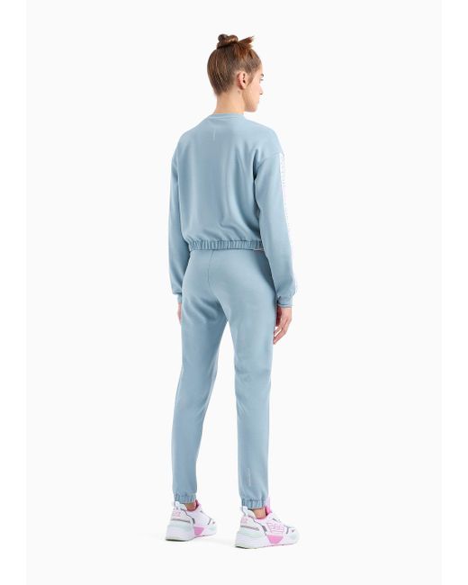 EA7 Blue Dynamic Athlete Tracksuit In Asv Natural Ventus7 Technical Fabric