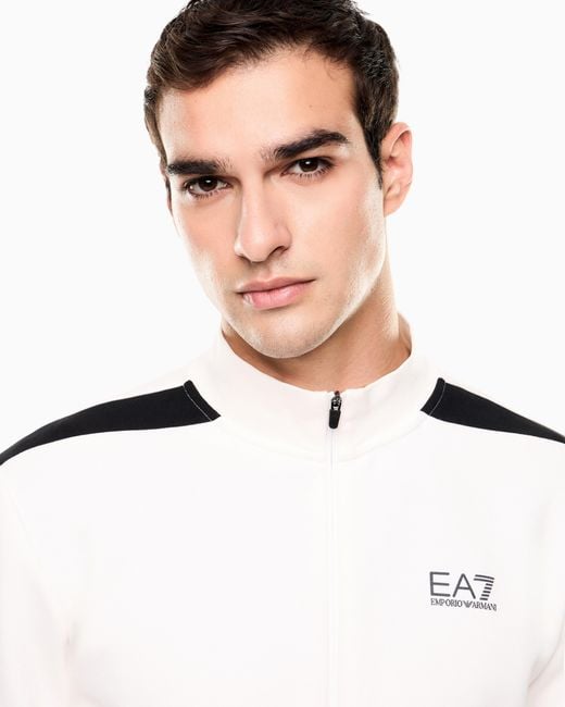 EA7 White Dynamic Athlete Tracksuit for men