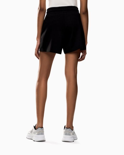 EA7 Black Evolution Shorts Aus Einer Elastischen Viskosemischung