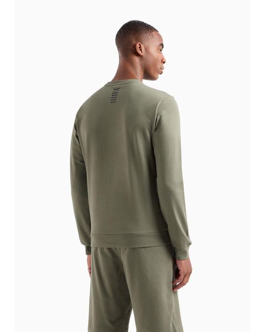 EA7 Green Core Identity Crew-neck Sweatshirt for men