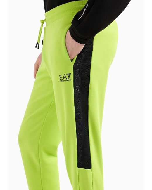 EA7 Logo Series Jogginghose Aus Baumwolle in Green für Herren