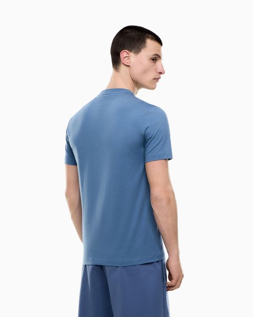 EA7 Blue Slim-Fit T-Shirt Core Identity for men