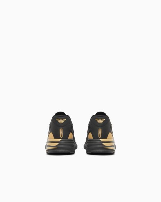 EA7 White Crusher Distance Knit 2.0 Sneakers