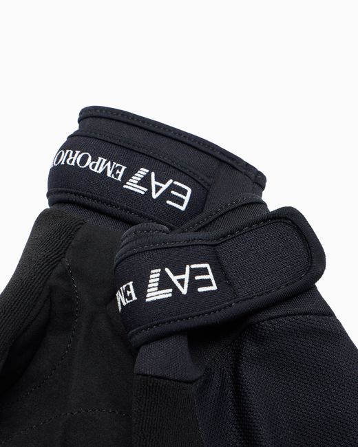 EA7 Black Dynamic Athlete Gym Gloves