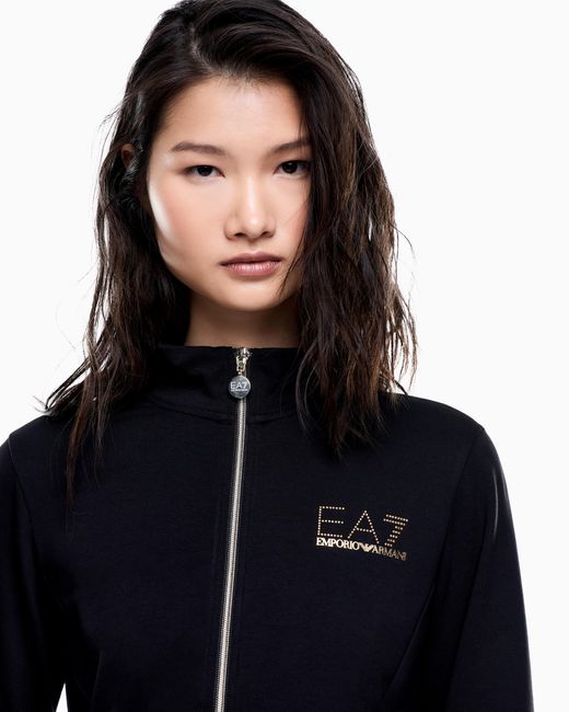 EA7 Black Evolution Zipped Sweatshirt