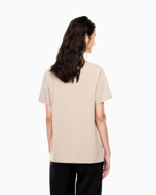 EA7 Natural Logo Series Stretch Cotton-Jersey T-Shirt