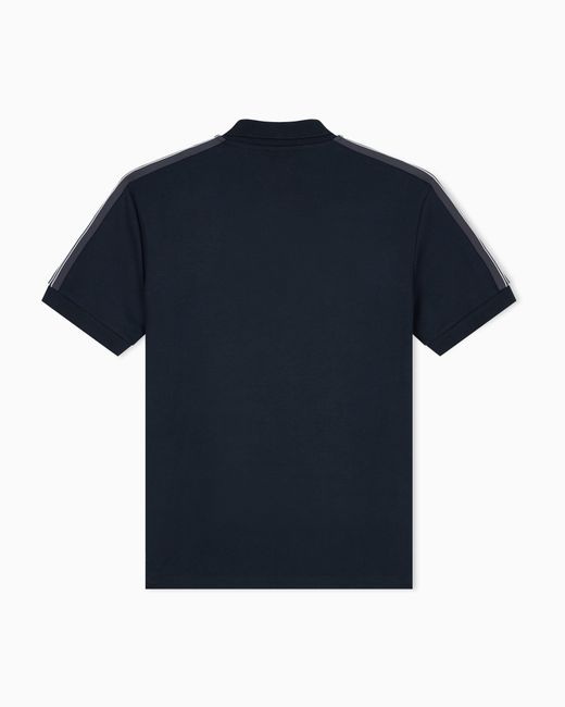 EA7 Blue Polo Shirt Logo Series Regular Fit for men