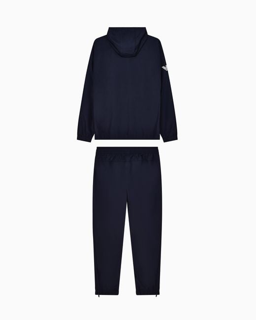 EA7 Blue Ventus7 Suit With Zipped Hoodie And Joggers Multisport for men
