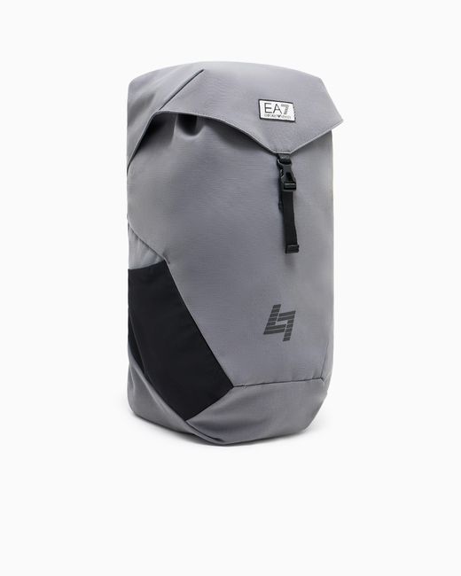 EA7 Gray Nylon Backpack