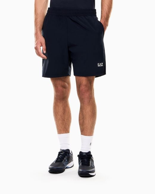 EA7 Blue Tennis Pro Shorts for men