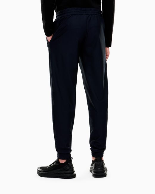 EA7 Blue Premium Label Technical-Fabric Joggers for men