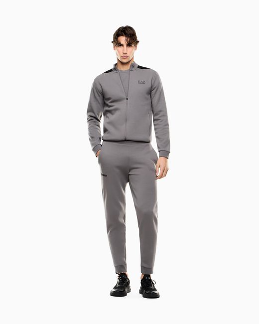 EA7 Gray Dynamic Athlete Tracksuit for men