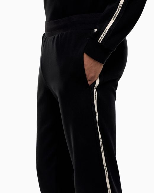 Pantaloni Jogger Logo Series di EA7 in Black da Uomo