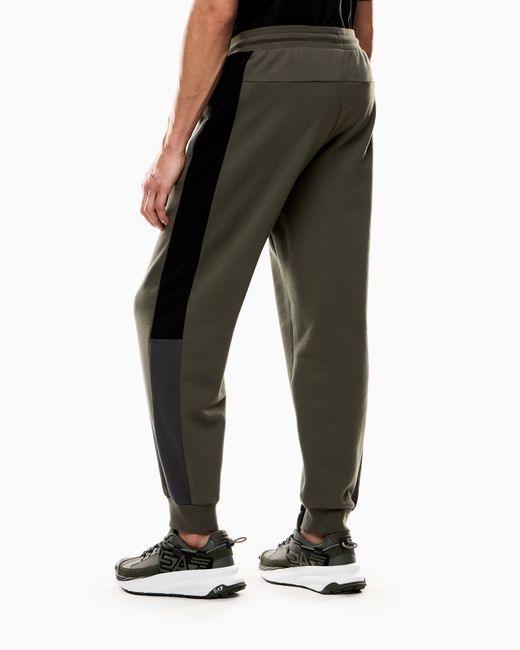 Pantaloni Jogger Athletic Colour Block di EA7 in Green da Uomo