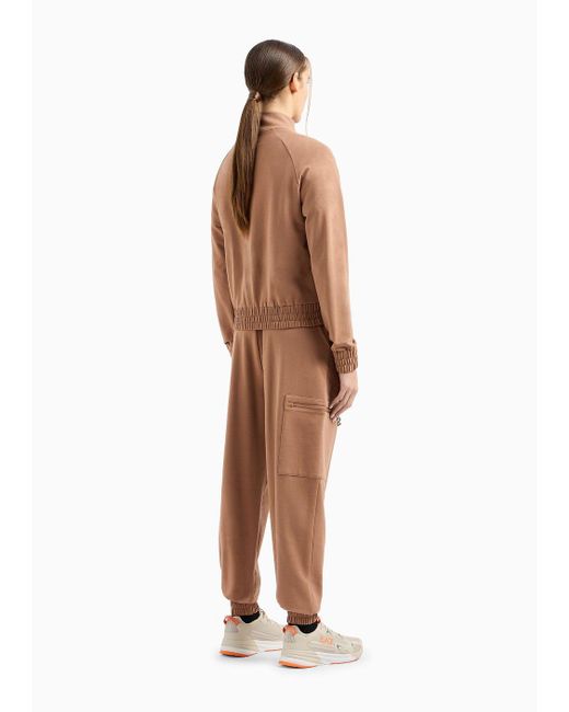 EA7 Natural Stretch Cotton Tracksuit With Cargo Trousers