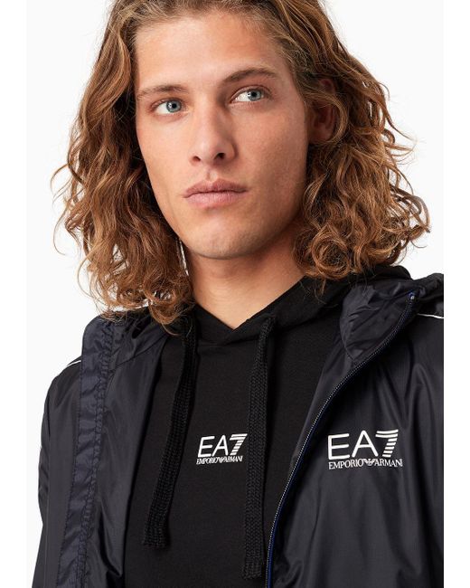 EA7 Core Identity Trainingsanzug Aus Baumwolle Mit Logo in Black für Herren