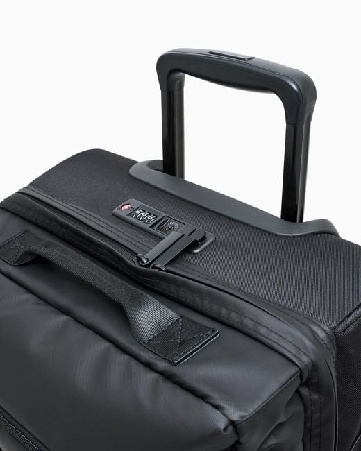 EA7 Black Technical Fabric Cabin Trolley