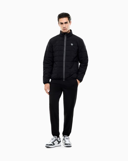 EA7 Blue Premium Shield Technical-Fabric Jacket for men