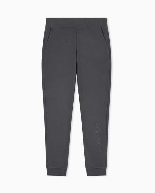 EA7 Blue Regular Fit Trousers Logo Series