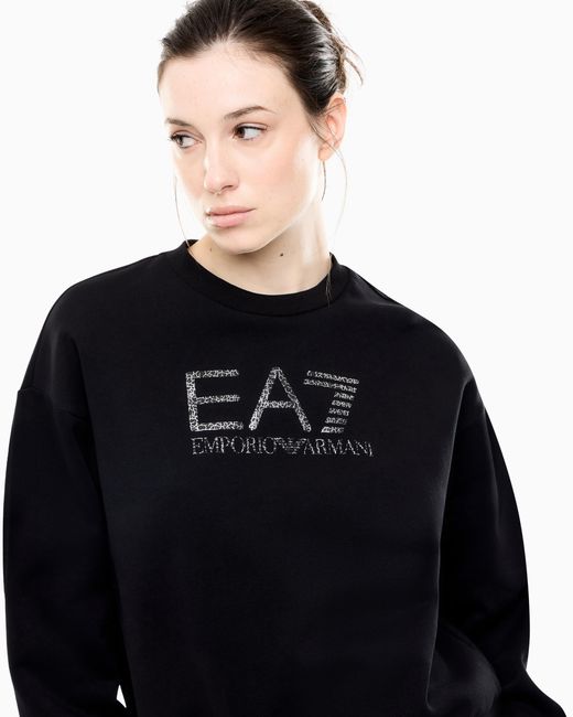 EA7 Blue Oversized Sweatshirt Visibility