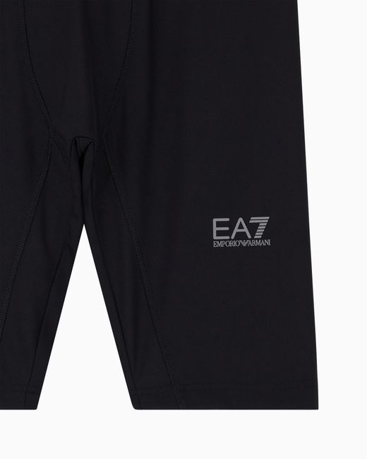 EA7 Blue Slim-Fit Cyclist Shorts Vigor 7 for men