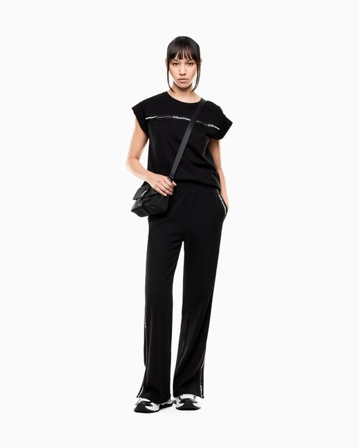EA7 Black Logo Series Cotton-Jersey T-Shirt
