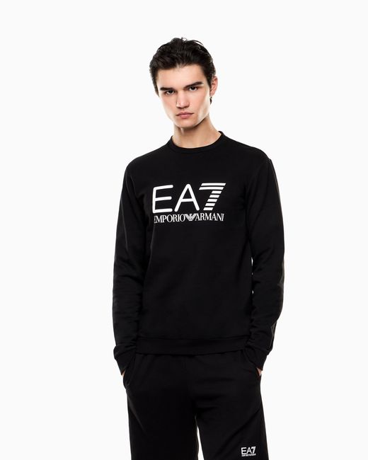 EA7 Black Slim Sweatshirt Core Identity for men