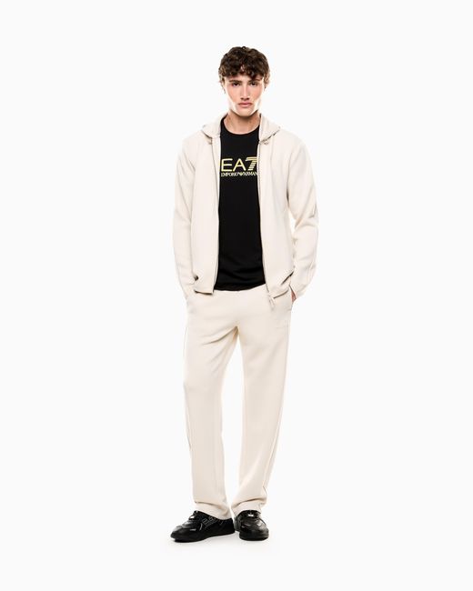 EA7 Black Label Viscose-Blend Crew-Neck T-Shirt for men
