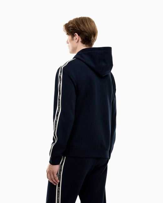 EA7 Blue Hoodie Logo Series Regular Fit for men