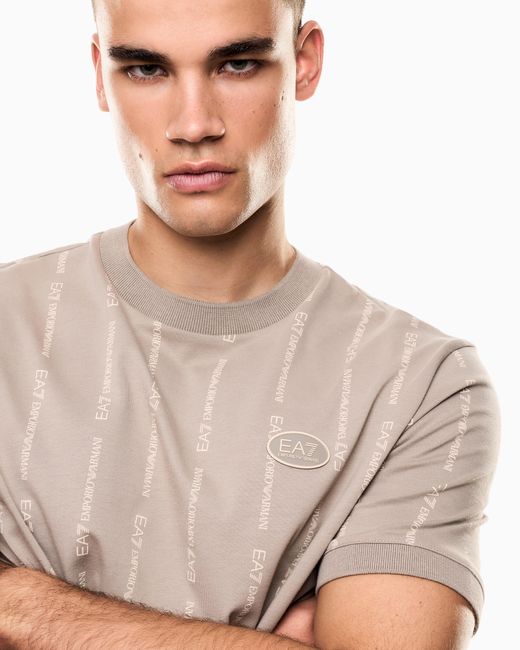 T-Shirt Girocollo Graphic Series di EA7 in White da Uomo