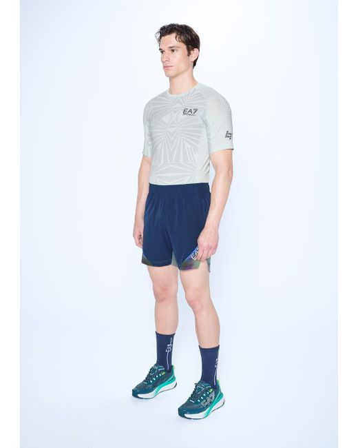 EA7 Gray Dynamic Athlete T-shirt In Vigor7 Technical Fabric for men
