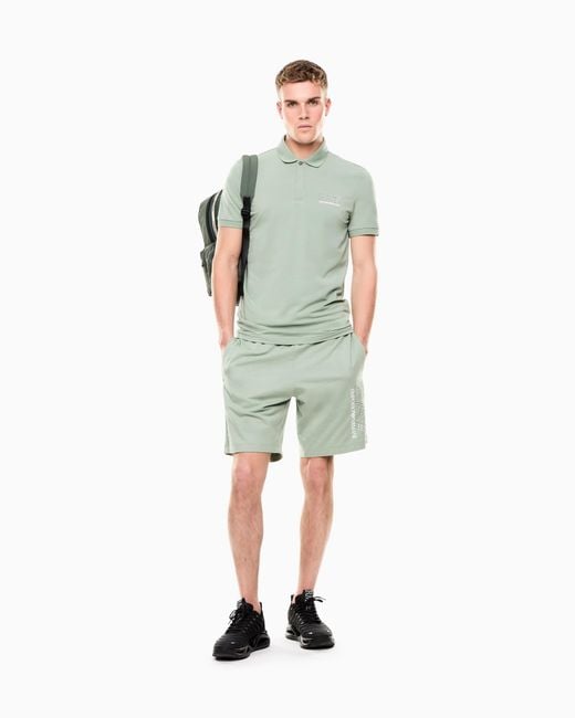 EA7 Green Visibility Cotton Jersey T-Shirt for men
