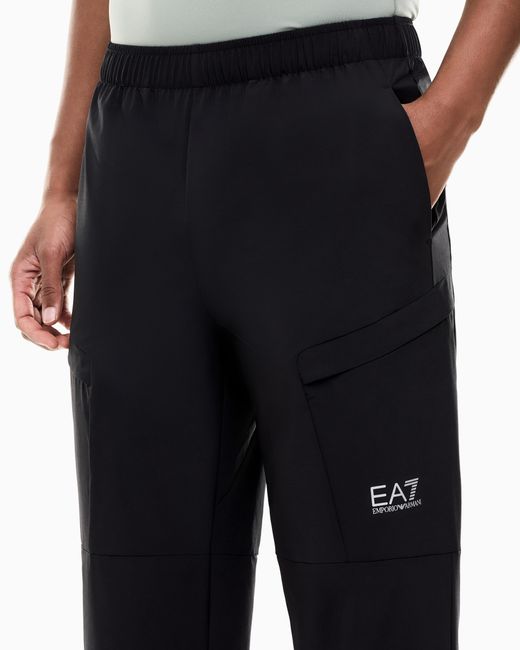EA7 Blue Slim-Fit Trousers Ventus 7 for men