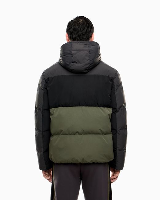 EA7 Athletic Colour Block Jacke Aus Nylon in Green für Herren