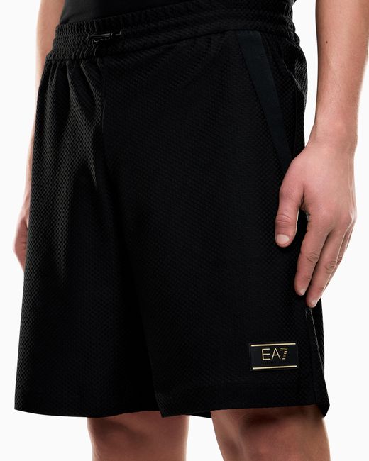 EA7 Black Premium Label Shorts for men