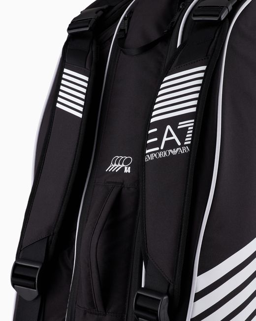 EA7 Black Tennis Pro Racket Backpack for men
