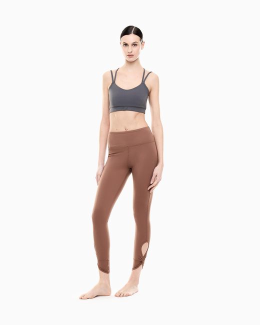 EA7 Gray Light-Support Sports Bra Fullness