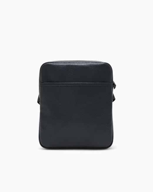 EA7 Black Leather-Effect Shoulder Bag