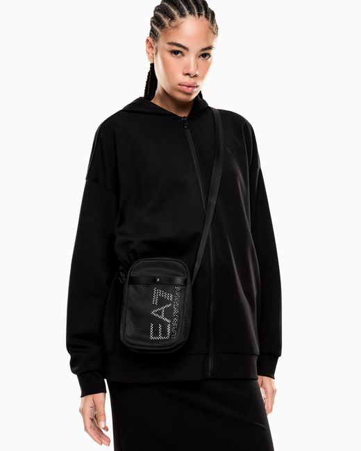EA7 Black Technical Fabric Belt Bag