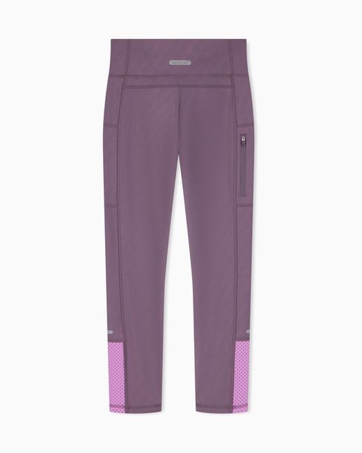 EA7 Purple Leggings Ventus 7 Slim Fit
