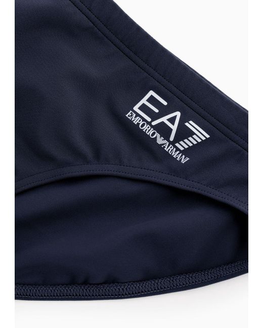 EA7 Asv Badeslip Mit Niedrigem Bund Und Logo in Blue für Herren