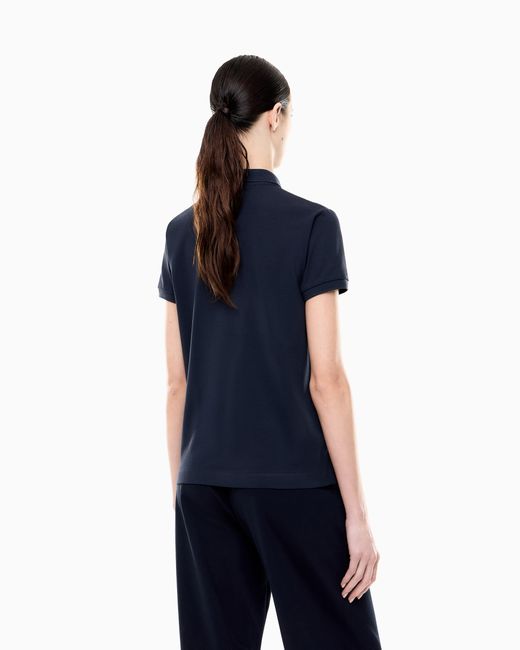 EA7 Blue Jersey Polo