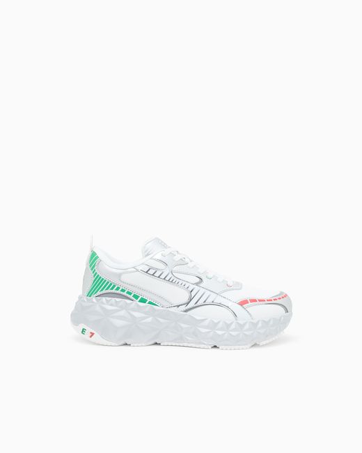 EA7 White Kobra Running Shoes