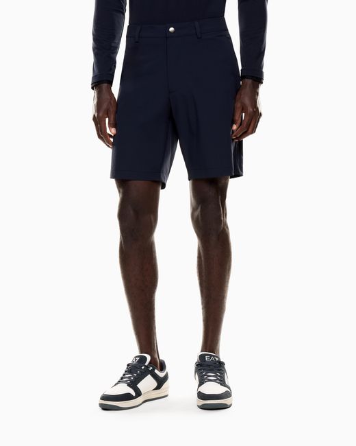 EA7 Blue Slim Fit Bermuda Shorts for men