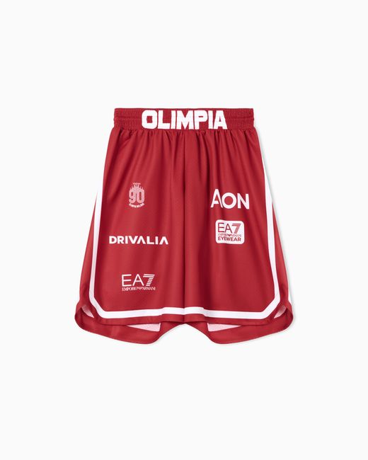 EA7 Red Olimpia Milano Championship 25/26 Replica Shorts for men